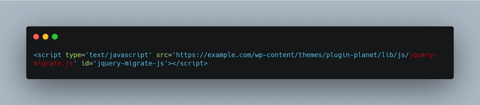 Source code to check for jquery migrate script in WordPress