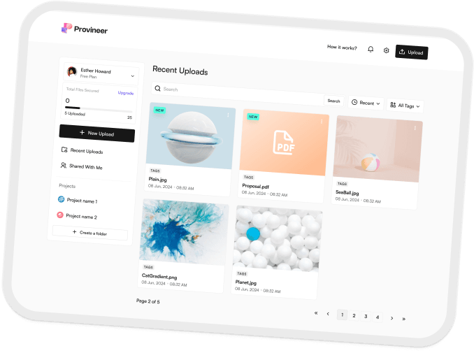 Dashboard - My Uploads